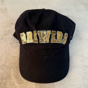 Milwaukee Brewers Women’s Black and Gold Sequin Cap